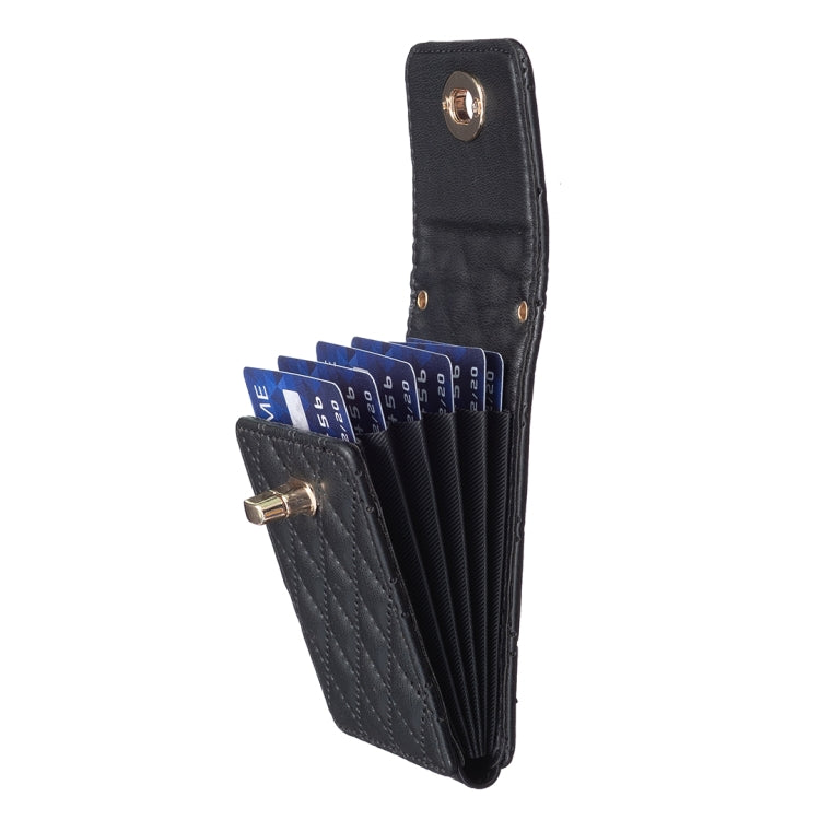 BFK07 Metal Buckle Vertical Card Bag Mobile Phone Back Sticker