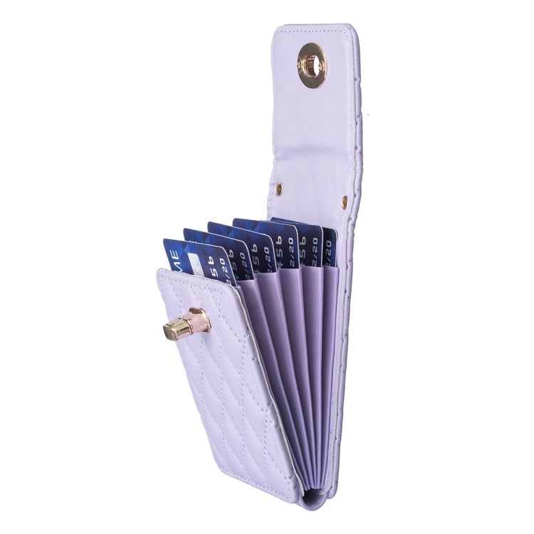 BFK07 Metal Buckle Vertical Card Bag Mobile Phone Back Sticker