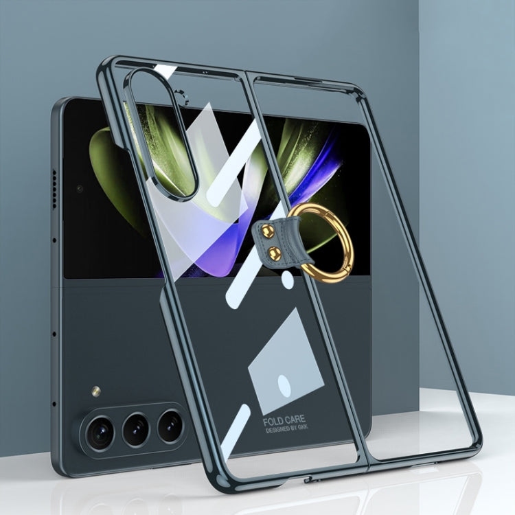 For Samsung Galaxy Z Fold5 GKK Electroplating Phone Case with Ring