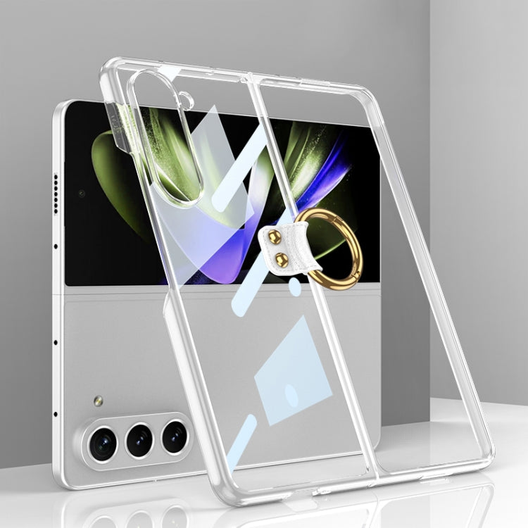 For Samsung Galaxy Z Fold5 GKK Electroplating Phone Case with Ring