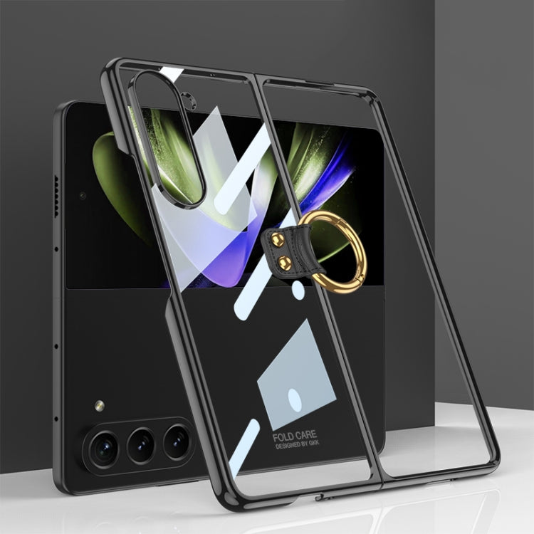 For Samsung Galaxy Z Fold5 GKK Electroplating Phone Case with Ring