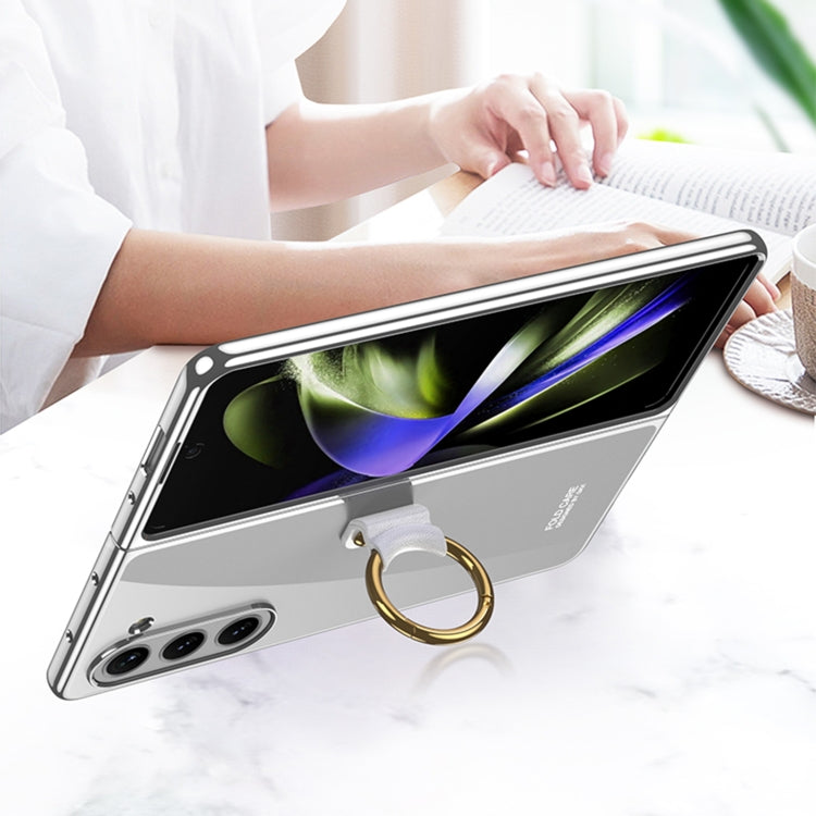 For Samsung Galaxy Z Fold5 GKK Electroplating Phone Case with Ring