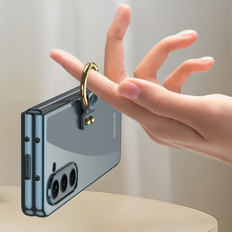 For Samsung Galaxy Z Fold5 GKK Electroplating Phone Case with Ring
