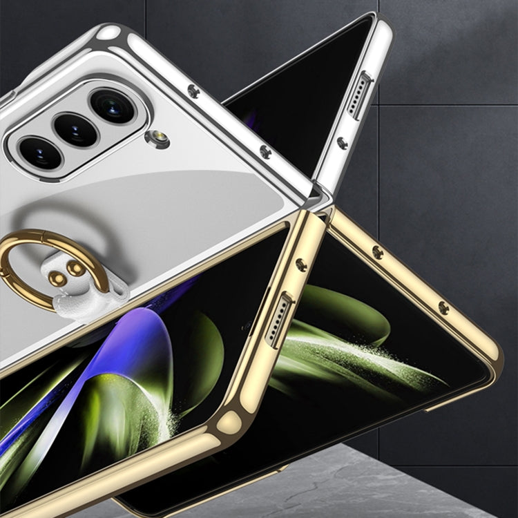 For Samsung Galaxy Z Fold5 GKK Electroplating Phone Case with Ring