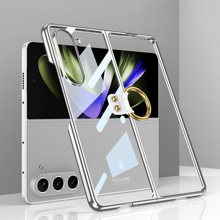 For Samsung Galaxy Z Fold5 GKK Electroplating Phone Case with Ring