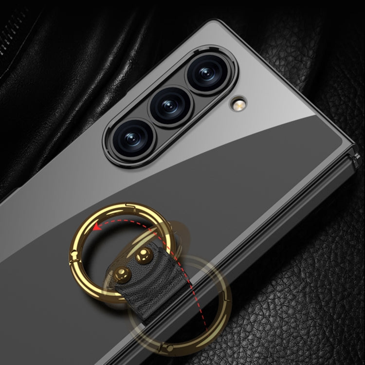 For Samsung Galaxy Z Fold6 GKK Electroplating Phone Case with Ring