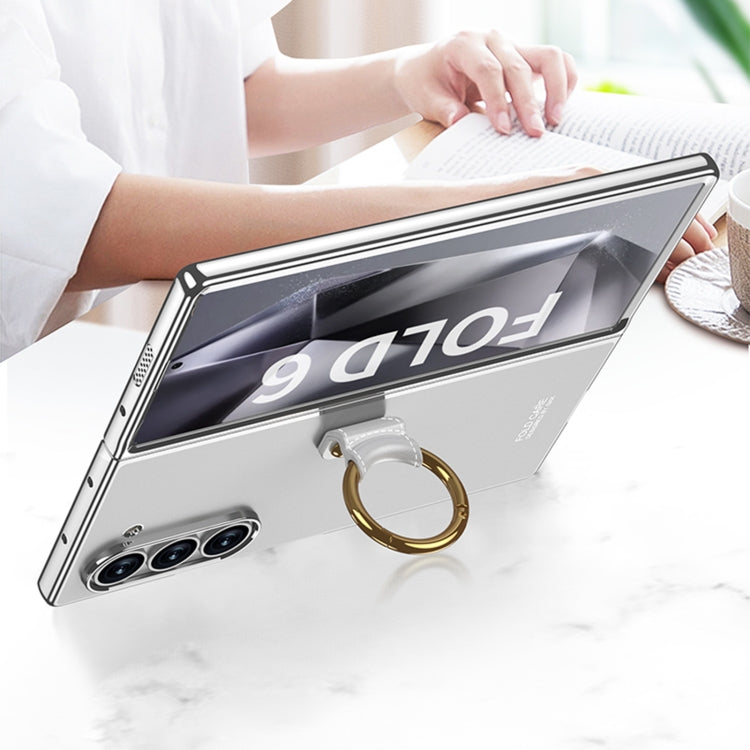 For Samsung Galaxy Z Fold6 GKK Electroplating Phone Case with Ring