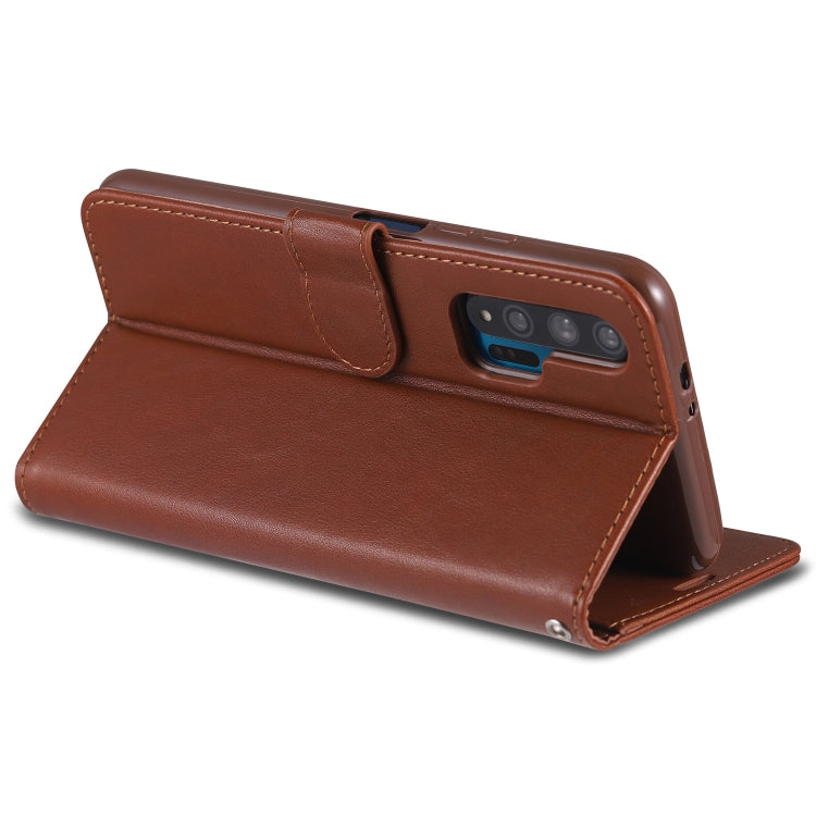 For Huawei Nova 6 AZNS Sheepskin Texture Horizontal Flip Leather Case with Holder & Card Slots & Wallet