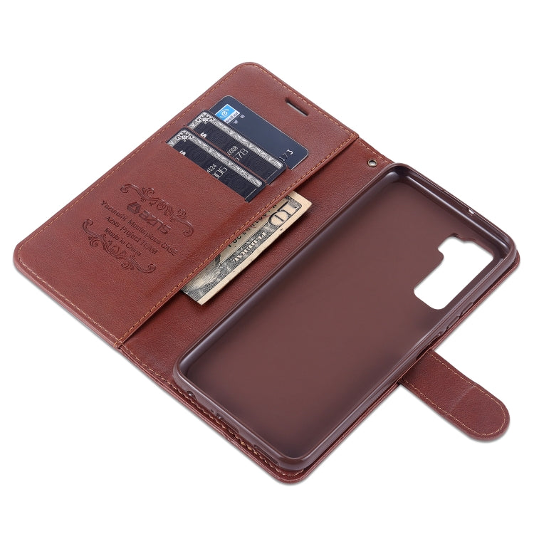 For Huawei Nova 7 SE AZNS Sheepskin Texture Horizontal Flip Leather Case with Holder & Card Slots & Wallet