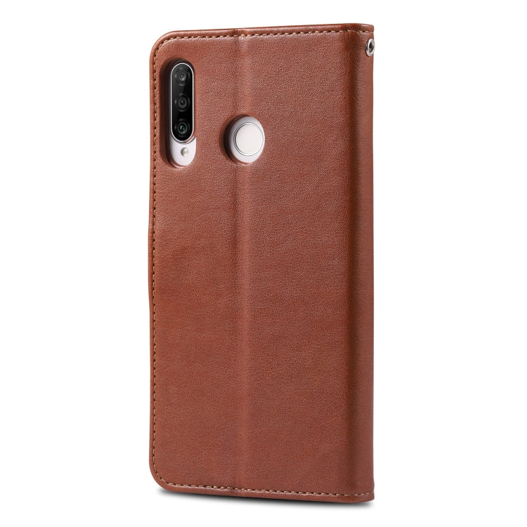 For Huawei P30 Lite / Nova 4E AZNS Sheepskin Texture Horizontal Flip Leather Case with Holder & Card Slots & Wallet