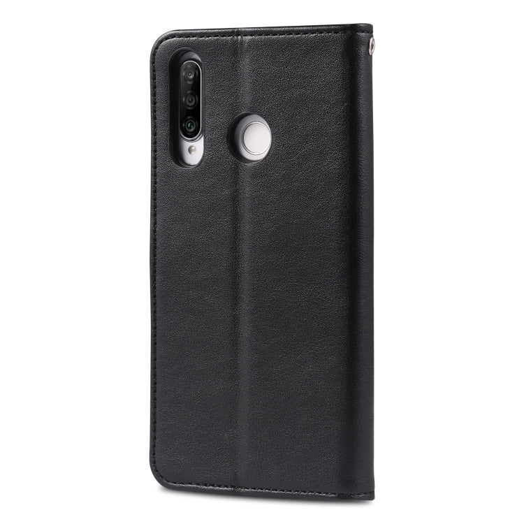 For Huawei P30 Lite / Nova 4E AZNS Sheepskin Texture Horizontal Flip Leather Case with Holder & Card Slots & Wallet