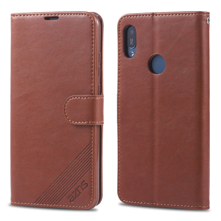 For Huawei Y6(2019) / Enjoy 9E AZNS Sheepskin Texture Horizontal Flip Leather Case with Holder & Card Slots & Wallet