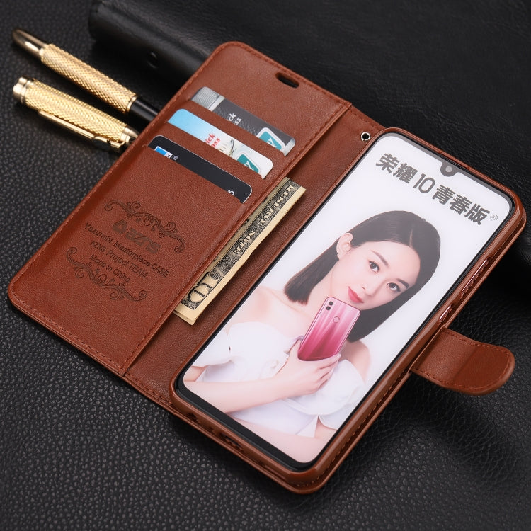 For Huawei Honor 10 Lite AZNS Sheepskin Texture Horizontal Flip Leather Case with Holder & Card Slots & Wallet