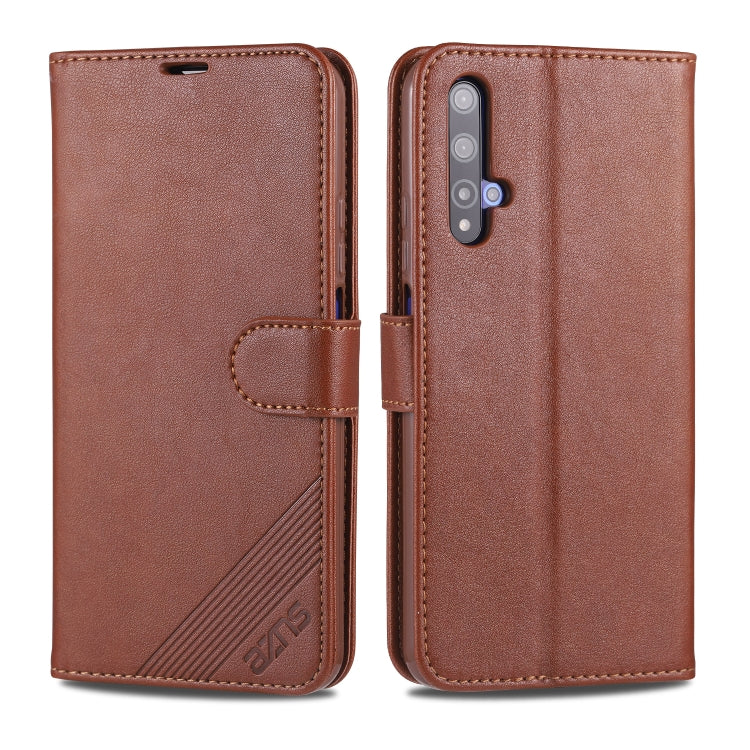 For Huawei Honor 20 AZNS Sheepskin Texture Horizontal Flip Leather Case with Holder & Card Slots & Wallet