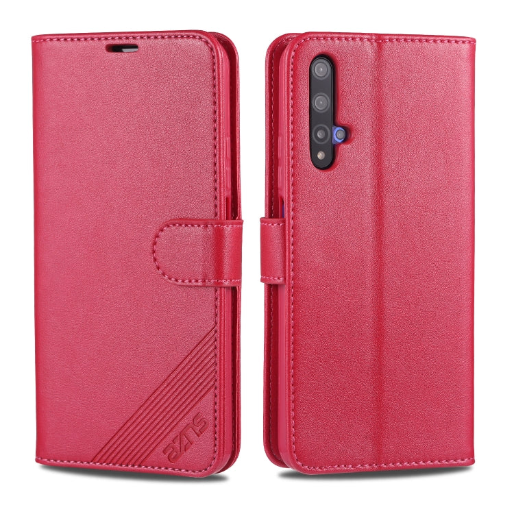 For Huawei Honor 20 AZNS Sheepskin Texture Horizontal Flip Leather Case with Holder & Card Slots & Wallet