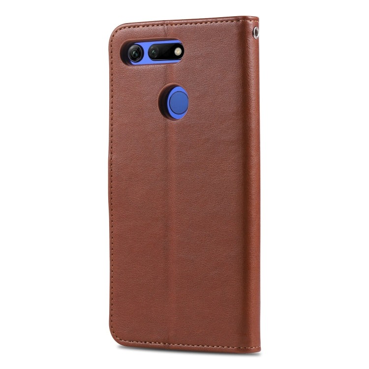 For Huawei Honor V20 AZNS Sheepskin Texture Horizontal Flip Leather Case with Holder & Card Slots & Wallet