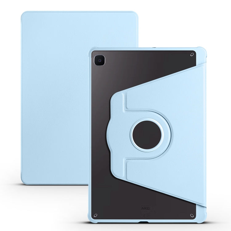 For Samsung Galaxy Tab S6 Lite P610 Acrylic 360 Degree Rotation Smart Tablet Leather Case