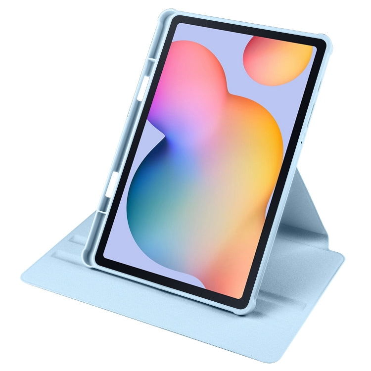For Samsung Galaxy Tab S6 Lite P610 Acrylic 360 Degree Rotation Smart Tablet Leather Case