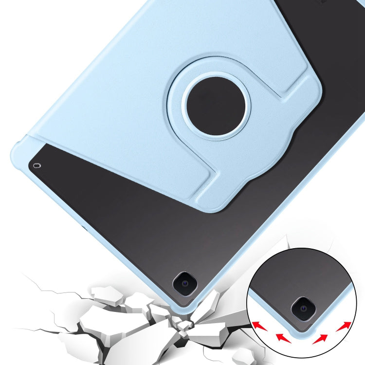 For Samsung Galaxy Tab S6 Lite P610 Acrylic 360 Degree Rotation Smart Tablet Leather Case