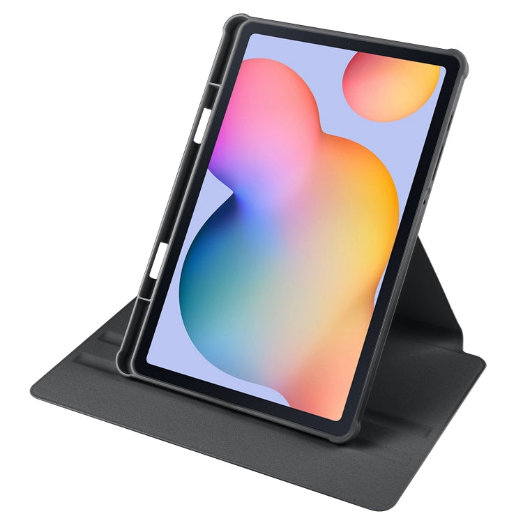For Samsung Galaxy Tab S6 Lite P610 Acrylic 360 Degree Rotation Smart Tablet Leather Case