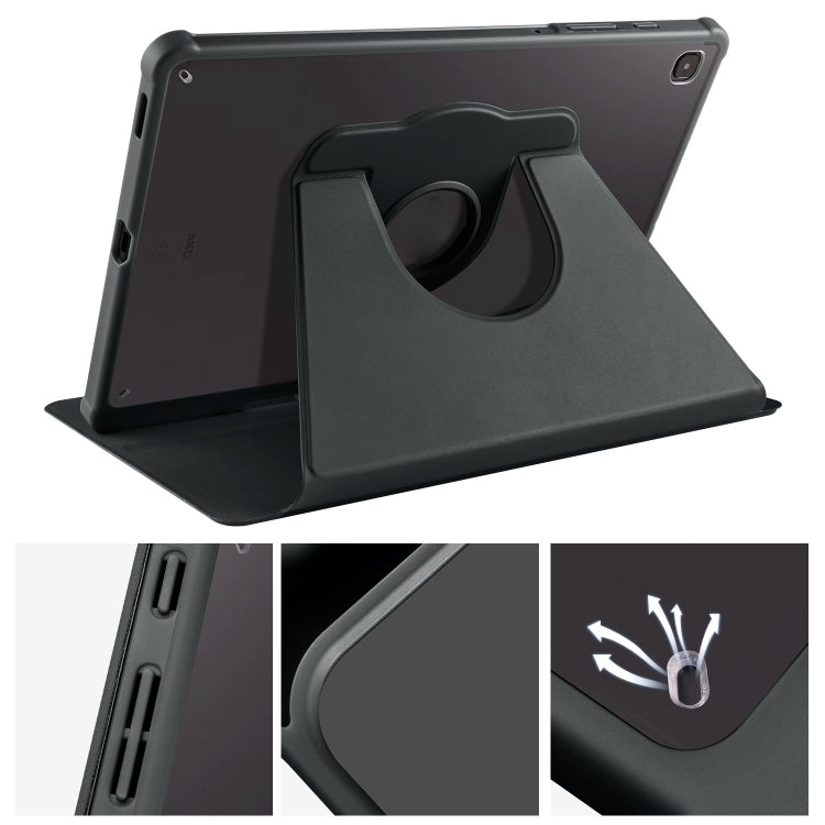 For Samsung Galaxy Tab S6 Lite P610 Acrylic 360 Degree Rotation Smart Tablet Leather Case