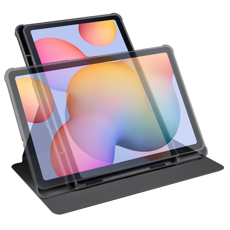 For Samsung Galaxy Tab S6 Lite P610 Acrylic 360 Degree Rotation Smart Tablet Leather Case