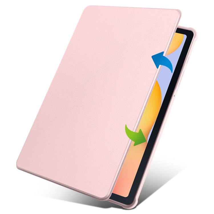 For Samsung Galaxy Tab S6 Lite P610 Acrylic 360 Degree Rotation Smart Tablet Leather Case