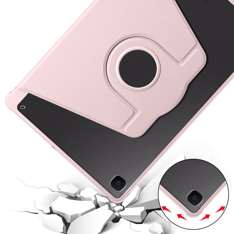 For Samsung Galaxy Tab S6 Lite P610 Acrylic 360 Degree Rotation Smart Tablet Leather Case