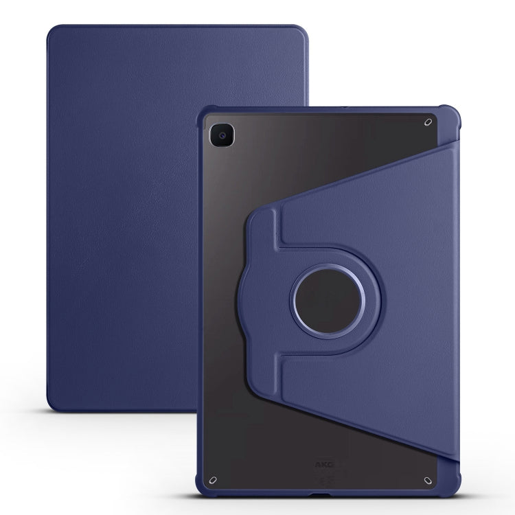 For Samsung Galaxy Tab S6 Lite P610 Acrylic 360 Degree Rotation Smart Tablet Leather Case