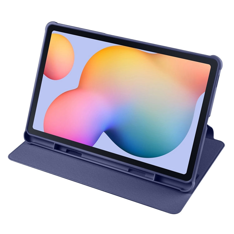 For Samsung Galaxy Tab S6 Lite P610 Acrylic 360 Degree Rotation Smart Tablet Leather Case