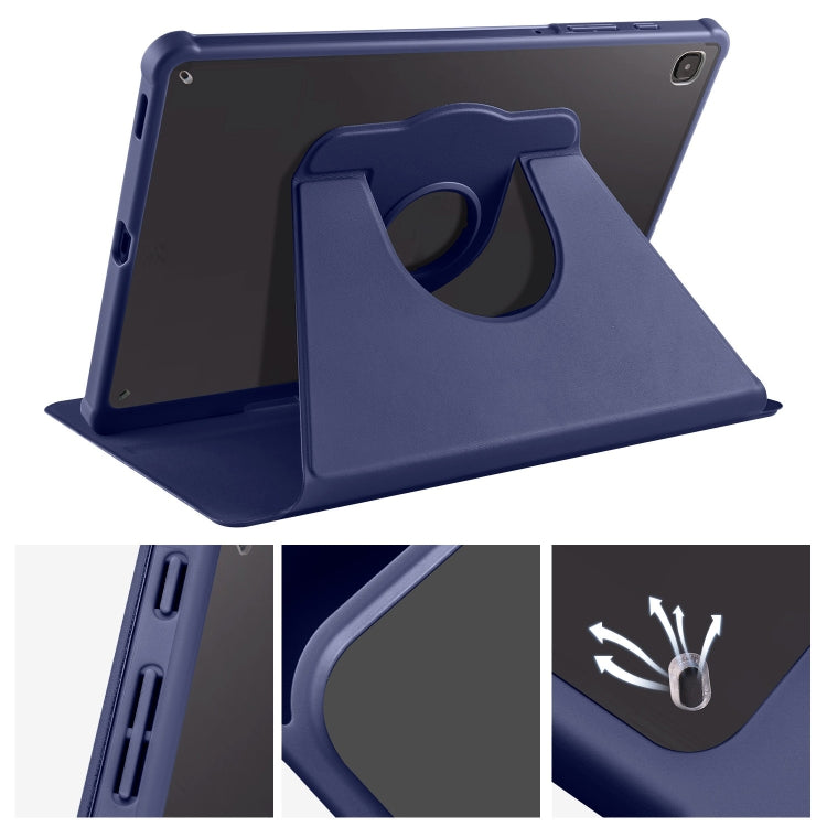For Samsung Galaxy Tab S6 Lite P610 Acrylic 360 Degree Rotation Smart Tablet Leather Case