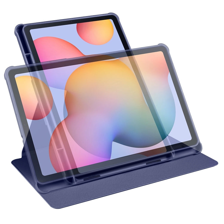 For Samsung Galaxy Tab S6 Lite P610 Acrylic 360 Degree Rotation Smart Tablet Leather Case