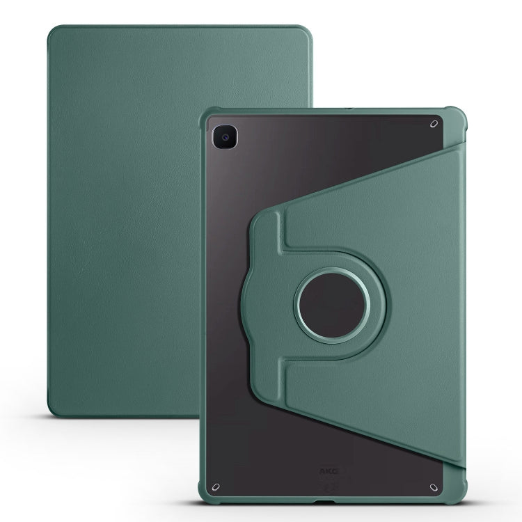 For Samsung Galaxy Tab S6 Lite P610 Acrylic 360 Degree Rotation Smart Tablet Leather Case