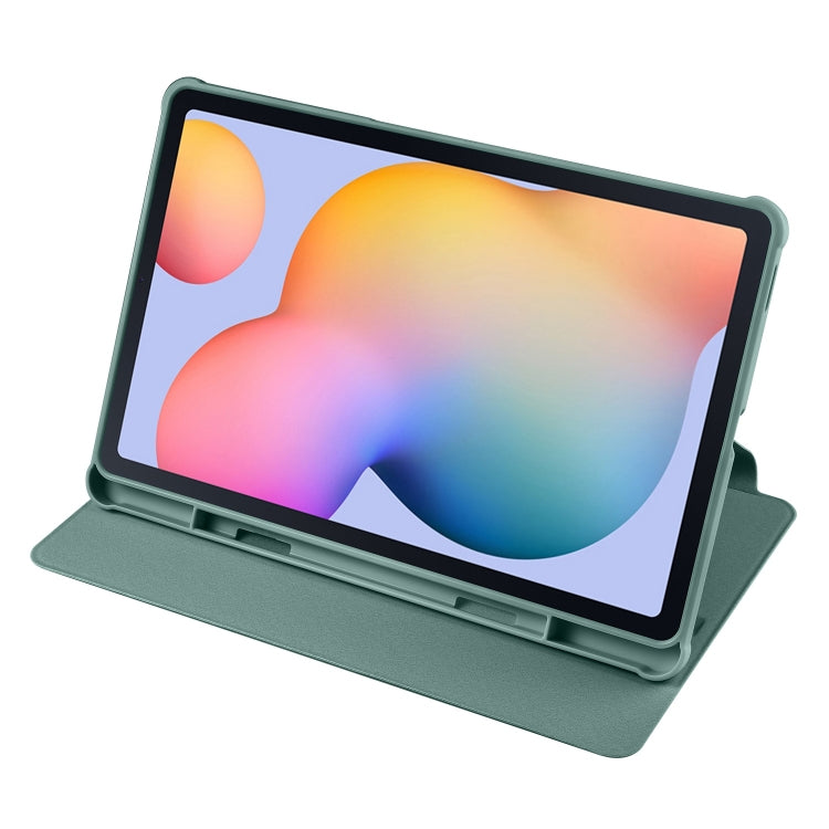 For Samsung Galaxy Tab S6 Lite P610 Acrylic 360 Degree Rotation Smart Tablet Leather Case