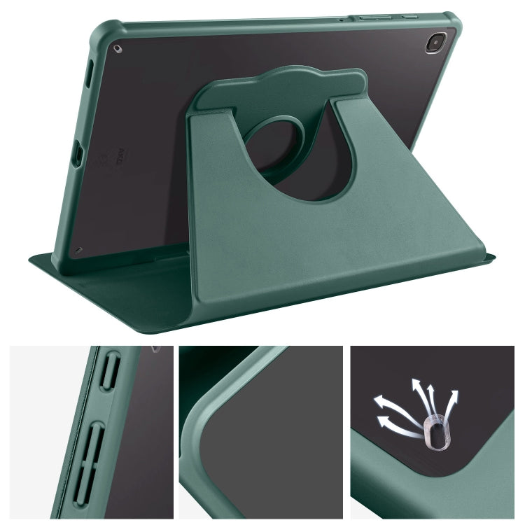 For Samsung Galaxy Tab S6 Lite P610 Acrylic 360 Degree Rotation Smart Tablet Leather Case