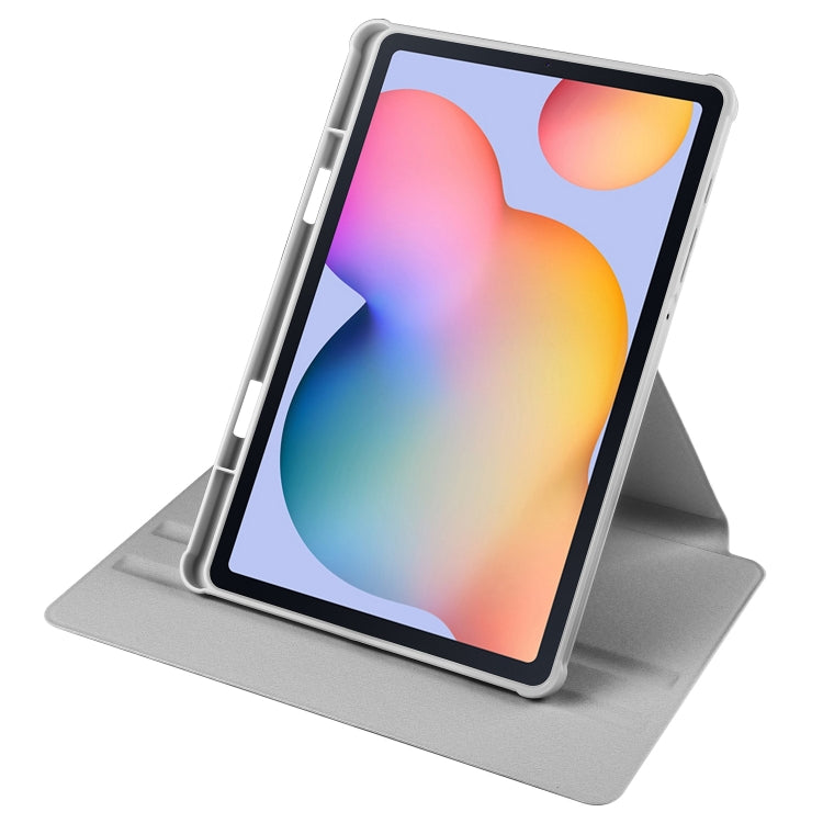 For Samsung Galaxy Tab S6 Lite P610 Acrylic 360 Degree Rotation Smart Tablet Leather Case