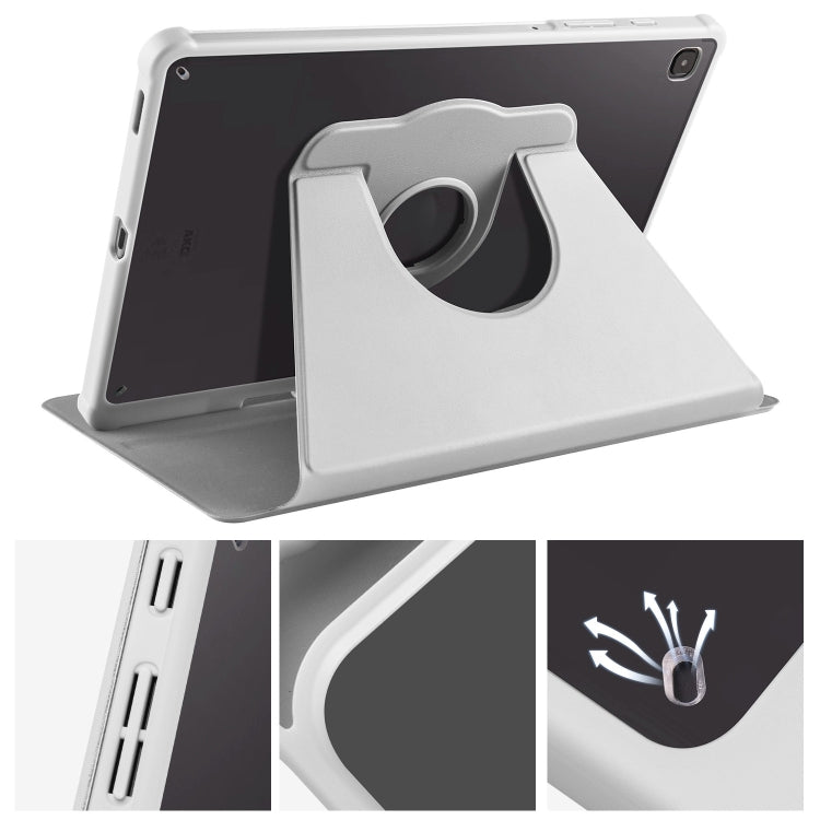 For Samsung Galaxy Tab S6 Lite P610 Acrylic 360 Degree Rotation Smart Tablet Leather Case