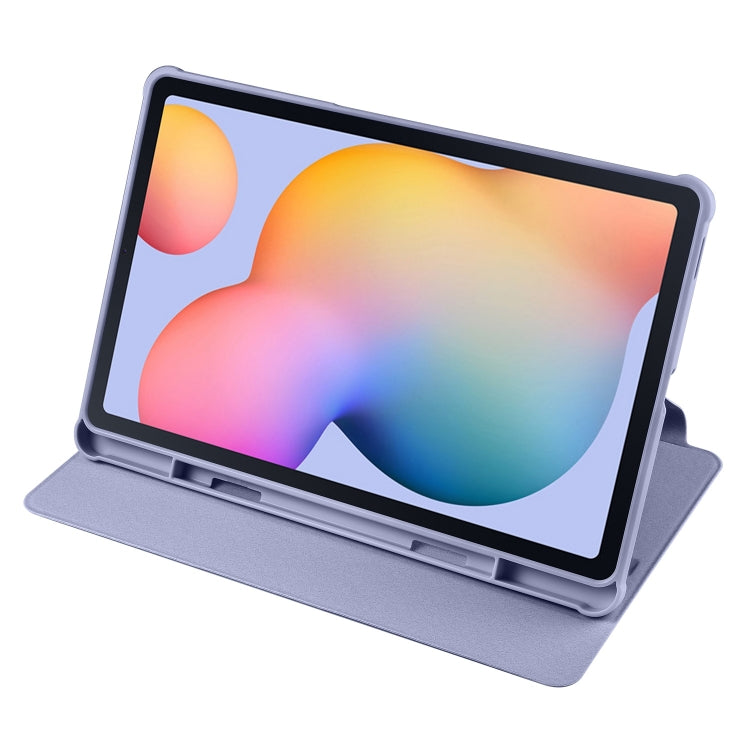 For Samsung Galaxy Tab S6 Lite P610 Acrylic 360 Degree Rotation Smart Tablet Leather Case