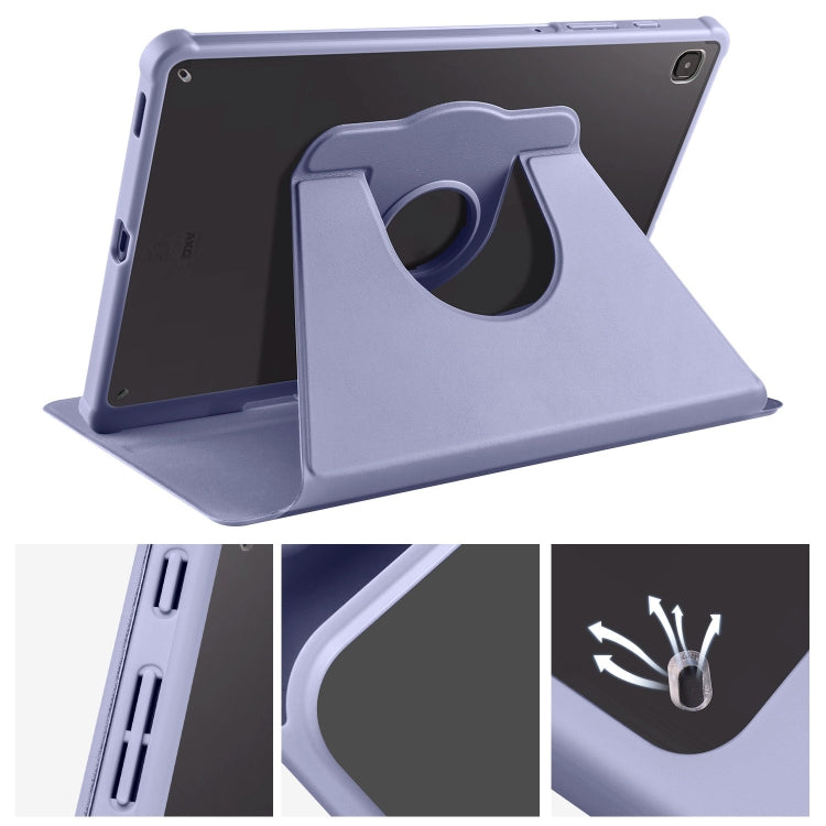 For Samsung Galaxy Tab S6 Lite P610 Acrylic 360 Degree Rotation Smart Tablet Leather Case