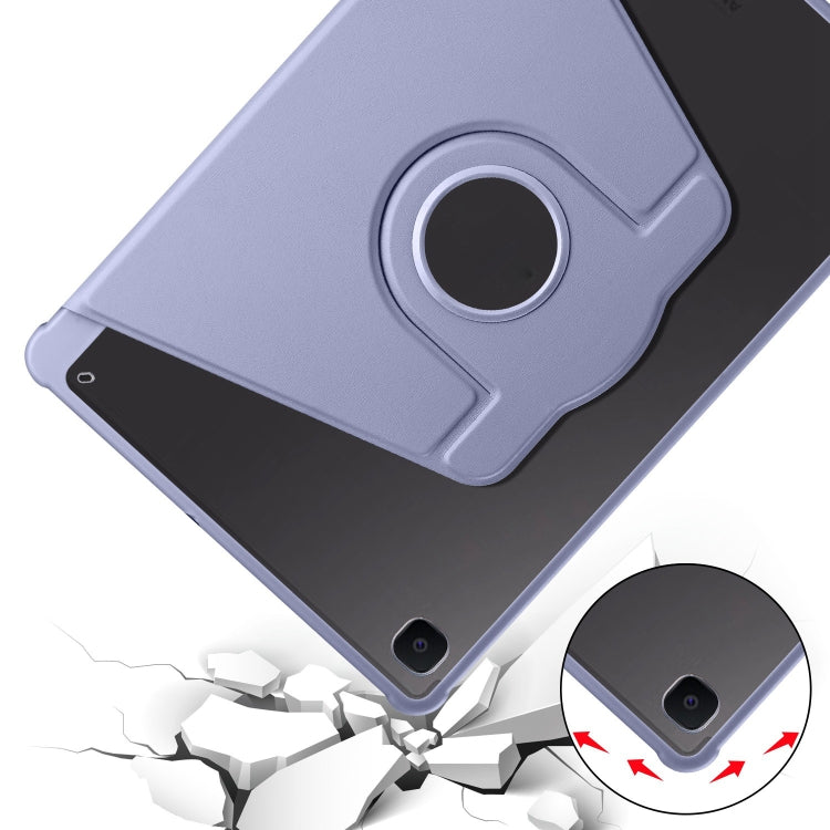 For Samsung Galaxy Tab S6 Lite P610 Acrylic 360 Degree Rotation Smart Tablet Leather Case