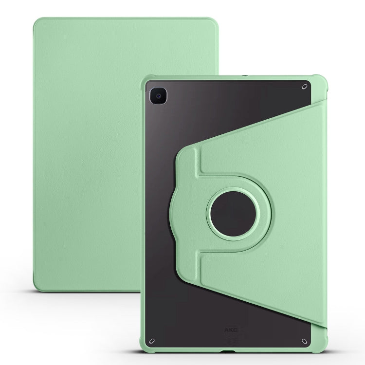 For Samsung Galaxy Tab S6 Lite P610 Acrylic 360 Degree Rotation Smart Tablet Leather Case