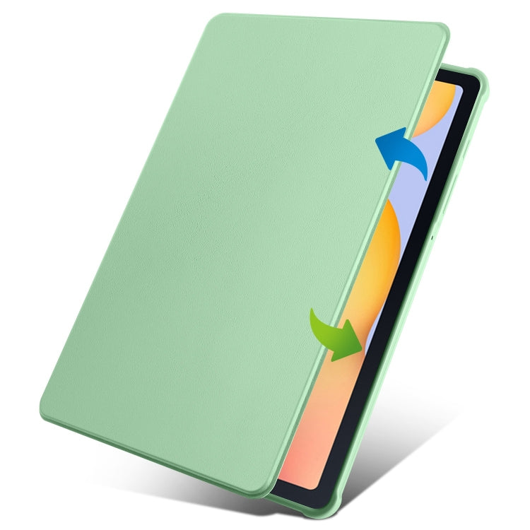 For Samsung Galaxy Tab S6 Lite P610 Acrylic 360 Degree Rotation Smart Tablet Leather Case