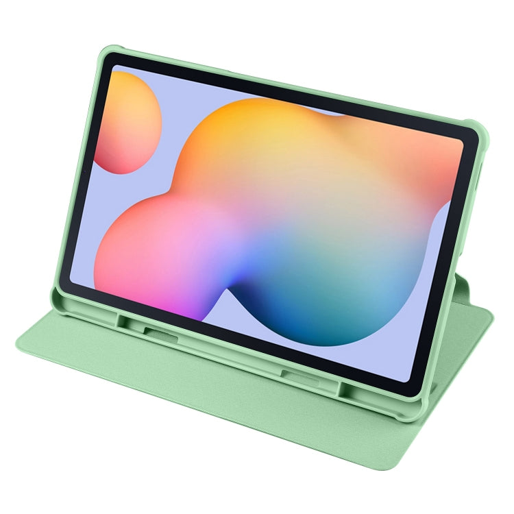 For Samsung Galaxy Tab S6 Lite P610 Acrylic 360 Degree Rotation Smart Tablet Leather Case