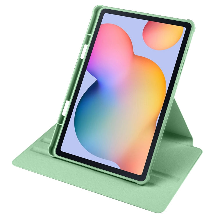 For Samsung Galaxy Tab S6 Lite P610 Acrylic 360 Degree Rotation Smart Tablet Leather Case