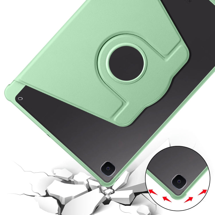 For Samsung Galaxy Tab S6 Lite P610 Acrylic 360 Degree Rotation Smart Tablet Leather Case