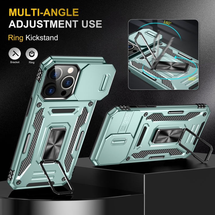 For iPhone 16 Pro Max Armor PC + TPU Camera Shield Phone Case