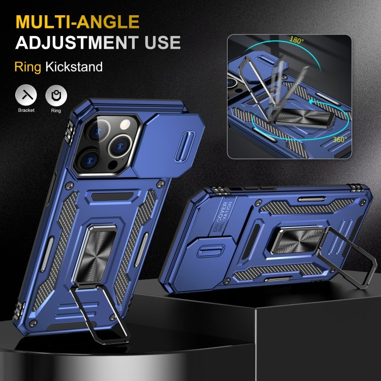 For iPhone 16 Pro Max Armor PC + TPU Camera Shield Phone Case