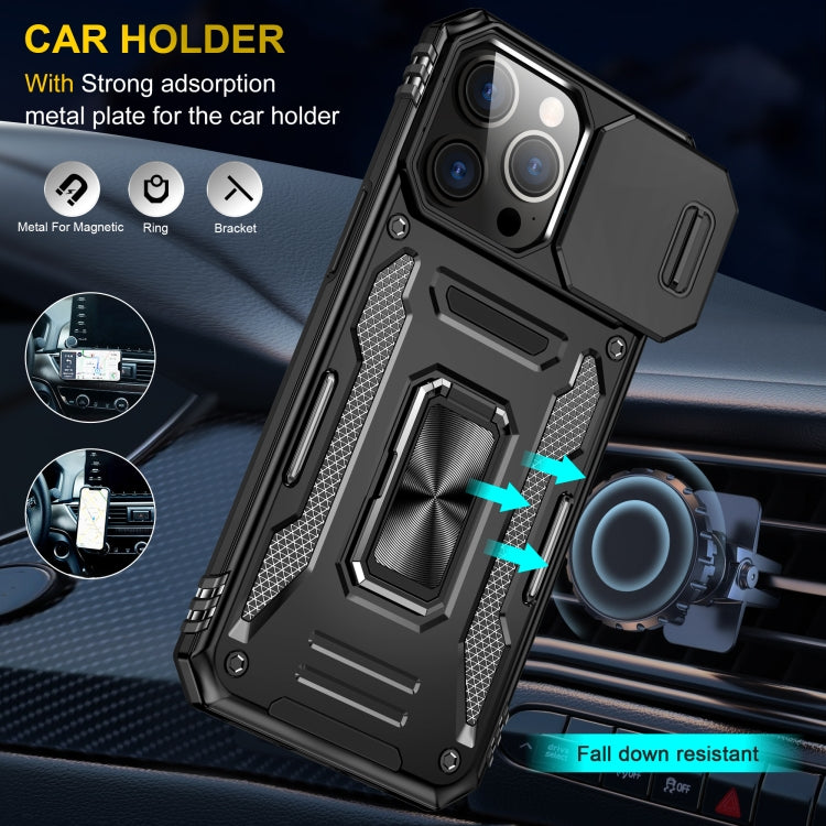 For iPhone 16 Pro Max Armor PC + TPU Camera Shield Phone Case