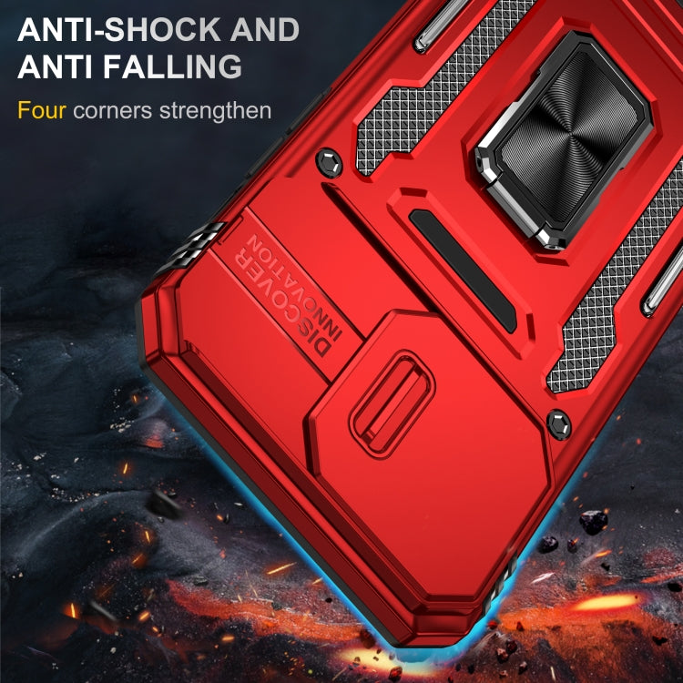 For iPhone 16 Pro Max Armor PC + TPU Camera Shield Phone Case