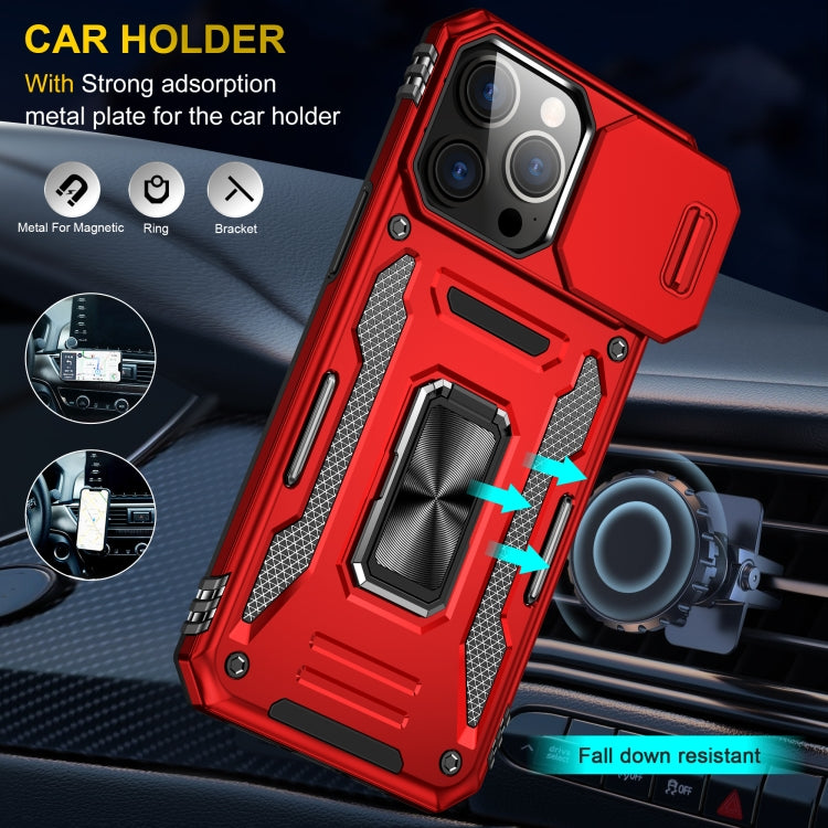 For iPhone 16 Pro Max Armor PC + TPU Camera Shield Phone Case